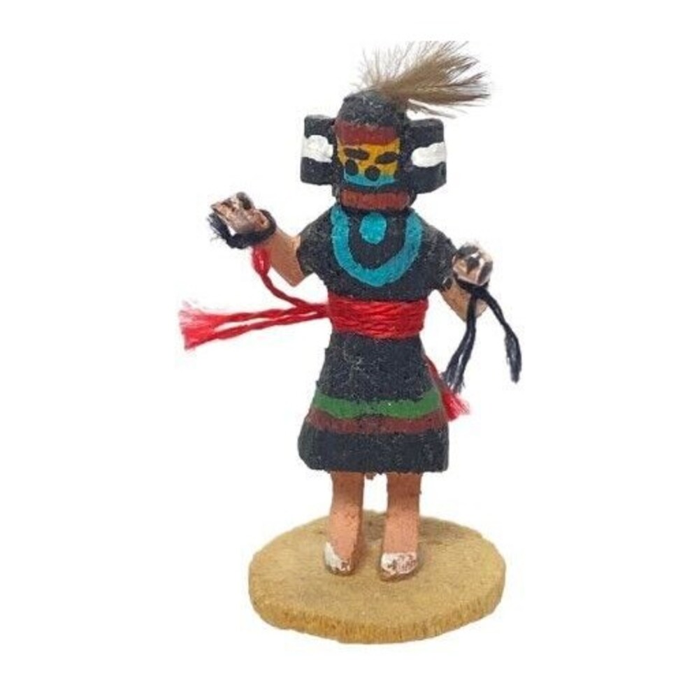 Native American Miniature Kachina Girl Doll Figure Artist Signed Collectible
